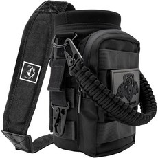 네이처 파이오니어 32 64 128온스 전술 물병 파우치 조절 가능한 어깨끈이 있는 다기능 전술 물병 가방 절반/1갤런 몰 스트랩 캐리어 홀더, 32OZ, Green, 1개