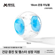 나나상점 피그미다람케이지 이동장 슈가글라이더 집 햄스터 고슴도치 앵무새 다람쥐 사육장 하우스 친칠라 피그미다람쥐 도마뱀, 1개, 18cm 블루 러닝볼