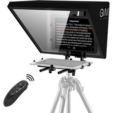 GVM Great Video Maker 태블릿 DSLR 카메라 스마트폰용 텔레프롬프터 리모컨 및 앱이 포함된 휴대용 18인치 키트 광각 녹화 비디오 라이브 스트리밍 인터뷰 지원, GVM-TQ-L