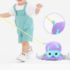 아기 목욕 오리 분수 워터 스프레이 유아 수영 물놀이, 1개, 일상공장 문워크문어(블루)