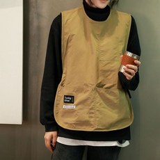 카페 유니폼 조끼 알바생 방수 작업복 직원 앞치마, 2. 카키색