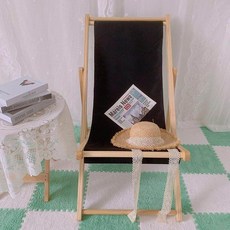 휴대용 원목 해변 캔버스 접이식 테이블 의자 사각 야외, 블랙 옥스퍼드, 1개, 블랙 옥스포드