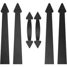 ZEKOO 차고 문 자석 장식 하드웨어 키트 차고 문 자석 액센트 인조 경첩 및 손잡이 차고 문 장식 커브 매력 6개 세트 블랙, 1