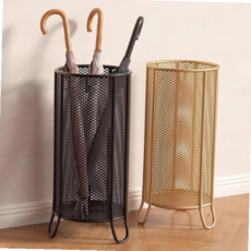 히키스 우산꽂이 R04 메쉬 스탠드 원형 스틸 장마대비 59000EA 1EA, 골드