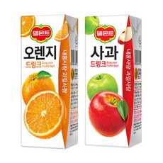 델몬트 드링크 190ml 사과x32팩+오렌지x32팩, 1세트