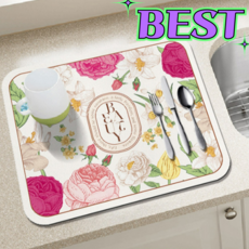 빌픽 빨아쓰는 규조토 드라잉매트, 1개, 마틸다플라워