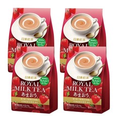 닛토 홍차 로얄 밀크티 아마오우 스틱 8개입 x 4팩 (총 32개입) 일본 발송, 기본
