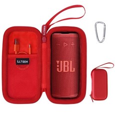 LTGEM JBL Grip 컴팩트 블루투스 스피커 볼드 JBL 프로 사운드와 호환되는 하드 케이스 - 여행용 방수 휴대용 보호 휴대용 보관 가방 케이스만 포함 블루, 4.Red