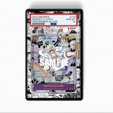 OPCG 航海王 PSA CGC 擴散式卡磚 防UV紫外線鋼化玻璃合金框評級款 蒙其D魯夫, 1個, TAG,粉色