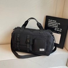 裝備收納袋 運動健身包乾溼分離旅行包男款大容量防水行李包手提游泳包女收納, 25號旅行包-黑色【加厚防潑水面料】, 1個