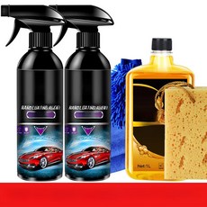 제이 나노실리콘스프레이 언더 복원 스프레이, 500ml 2병 세트 세차액 타월 스펀지 장갑, 1개, 1L