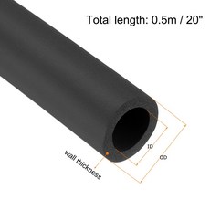 0.5m 파이프 단열 폼 튜브 피트니스 장비 핸들 바 스폰지 고무 보호 슬리브, 17.5mm x 25mm