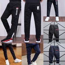 【Arbea】童裝中大童彈力牛仔褲童褲男童牛仔褲長褲子男童長褲女童長褲棉褲【C532】