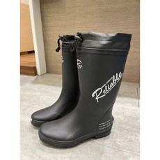 桃園東區釣具 RONIN 獵漁人 日本款 RELIABLE 黑色長筒雨鞋 - 防滑耐磨高筒雨鞋, M(25~25.5cm)