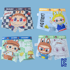 와이비비 남아 아이스실크 쿨 메쉬 라부부 드로즈 사각 팬티 4종세트