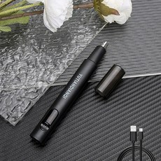 充電式鼻毛修剪器，德國進口刀頭，超鋒利，充電1小時待機366天，無痛修剪，乾淨不拉扯, 黑色