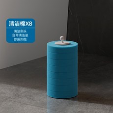 新款家用一次性抗菌馬桶刷無死角廁所刷子替換頭套裝壁掛清潔神器, 如图