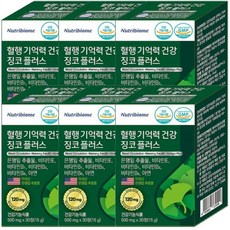 뉴트리바이옴 징코 플러스 기억력 개선 / 혈행 개선에 도움을 줄수 있음 / 혈액 생성이 필요한 영양제 은행잎추출물 비타민E 비타민B6 엽산 아연, 30정, 6개