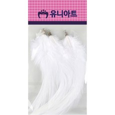 공예 소품 만들기 드림캐처 고리형 장식 깃털 하늘색