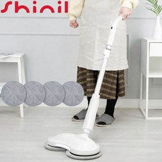 신일전자 가정용 무선 물걸레 청소기 한국산 듀얼 전동 물걸래 청소기 아쿠아 스윙 클리너, WHITE, 신일 듀얼 무선 물걸레 청소기