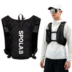 스포랩 초경량 트레일 러닝 조끼 베스트, 블랙