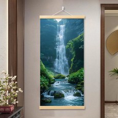 동양화 현관 풍수 사무실 배경 벽 인테리어 도안, 30x60 (cm), C타입