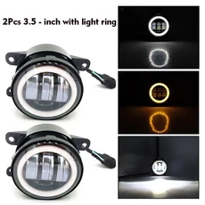 4인치 자동차 LED 헤드라이트 12V 30W 안개등 엔젤 아이즈 화이트 DRL 앰버 작업등 자동차 액세서리 오프로, 01 2 Pcs 3.5-inch, 01 빠른  Mainland, 01 6000K 콜드 화이트