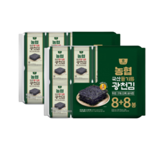 농협 두번 구워 고소한 국산들기름 광천김, 4g, 32개