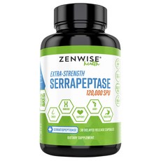 Zenwise Health 特強 Serrapeptase 120000SPU 延遲釋放膠囊, 1個, 30入