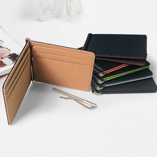 반지갑 수납 머니클립 미니멀 1P 가죽 데일리 포켓 [1EA 또는 1set 구성]