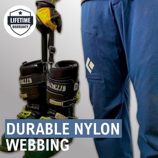 StoreYourBoard 스키 및 부츠 캐리어 스트랩 2팩 | 조절 가능한 스노보드 슬링 남성 여성용 튼튼한 어깨 운반 (2팩)