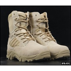 野戰搖滾-生存遊戲 三角洲部隊高品質特戰軍靴 黑色 側拉式拉鍊特警靴 登山靴 戰鬥靴 工作鞋 長靴 勤務靴