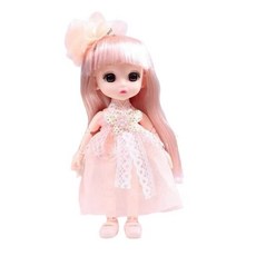 可愛熊耳帽娃娃，精緻洋裝蕾絲裙襬兒童玩具玩偶，柔軟舒適陪伴成長，激發無限想像力，送禮自用皆宜。, 編號 2, 1個