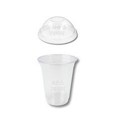 237ml 8 온스 78파이 소형 테이크아웃컵용량 돔뚜껑 세트 100개입 무타공, 1개, 100개