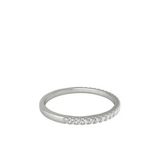 베이누 마라 18K 재활용 화이트 골드 다이아몬드 링