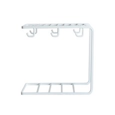 鐵藝瀝水杯架 廚房收納架, 1個, 雙層杯架（白）