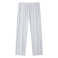 新款錦綸冰絲長褲 運動褲 高彈力速幹休閒褲 垂感舒適 時尚簡約休閒褲 彈力透氣親膚, 無規格, 米奇灰