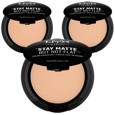 엔와이엑스 스테이 매트 벗 낫 플랫 파우더 파운데이션 7.5g, 3개, Medium Beige