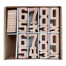 지아지조 원목 매스블럭 숫자놀이 유아 수학 교구, 43pcs