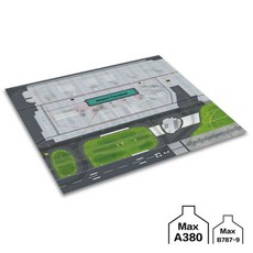 GeminiJets 디오라마 공항 매트 터미널 Part1 1 400, 파트 1 (153x150cm), 1개