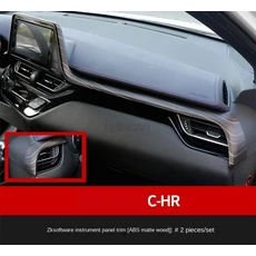 도요타 C-HR 2017-2020 중앙 제어 트림 인테리어 수정 계기판 패치 장식 조각, 02 as picture  2pcs