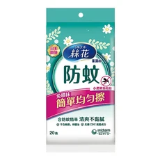 Silcot 絲花 防蚊柔濕巾 日本開發 簡單均勻擦, 12個, 20張