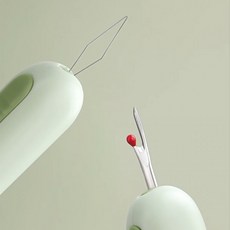 바느질 수선 휴대용 소품 실끼우기 실밥제거기, 1개, 옐로우
