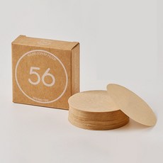 빈플러스 라운드 커피필터 56mm 여과지 100매 브라운, 1개