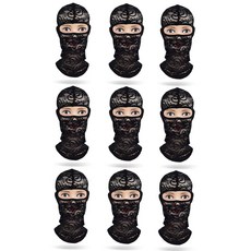Xeoxarel Balaclava 남성/여성용 스키 마스크 (2/3/4/5/36 팩) 블랙 레이스 원 사이즈