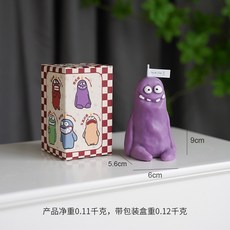 醜萌泥巴人 香氛蠟燭, 1個, 傻笑怪(法國薰衣草)