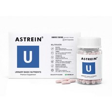 아스트레인 U 비뇨기 보조제 60캡슐 크랜베리 DHA EPA 함유, 60정, 유리너리+결석, 1개