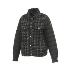 디즈니골프 디즈니골프 여성 배색 트위드 덕 다운 패딩 점퍼 DM3LJP004