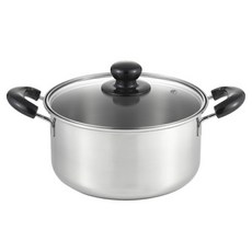 요시카와 쿡룩 베이직 깊은 형 양수냄비, 실버, 1개, 22cm