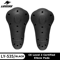 레벨 인증 오토바이 자켓 보호 장비 뒷 보호대 탄력 라이더 갑옷 가슴 척추 패드, 색상: 4. Elbow Pads-Black